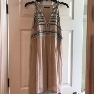 THML Blue Embroidered Sleveless Dress